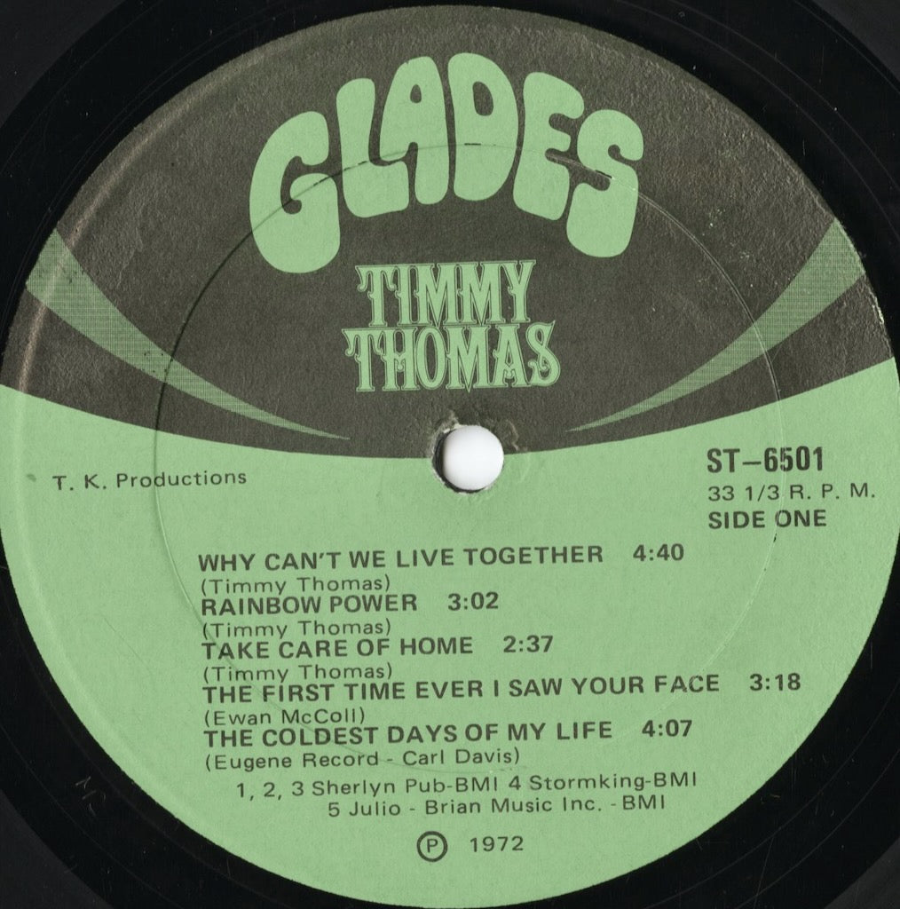 Timmy Thomas - Why Can't We Live Together (ST-6501) 1972 US Glades|中古LP
