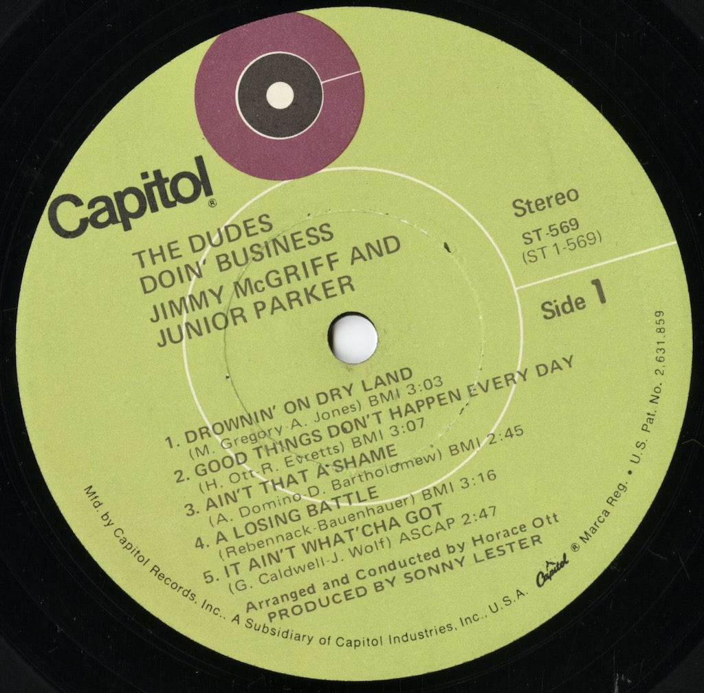 Jimmy McGriff And Junior Parker - The Dudes Doin' Business (ST-569) LP 1971 US Capitol|中古LP