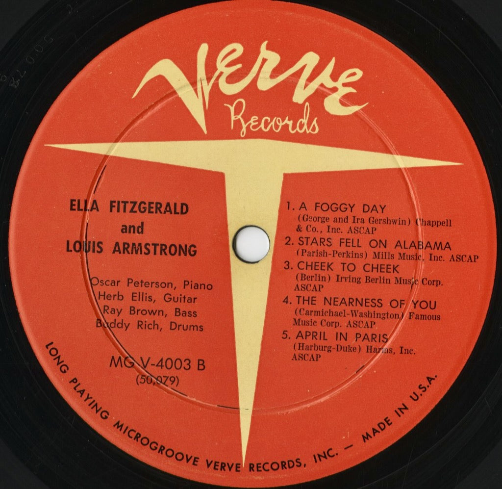 Ella Fitzgerald - Louis Armstrong – Ella and Louis (MG V-4003) LP 1956 US Verve | 中古LP