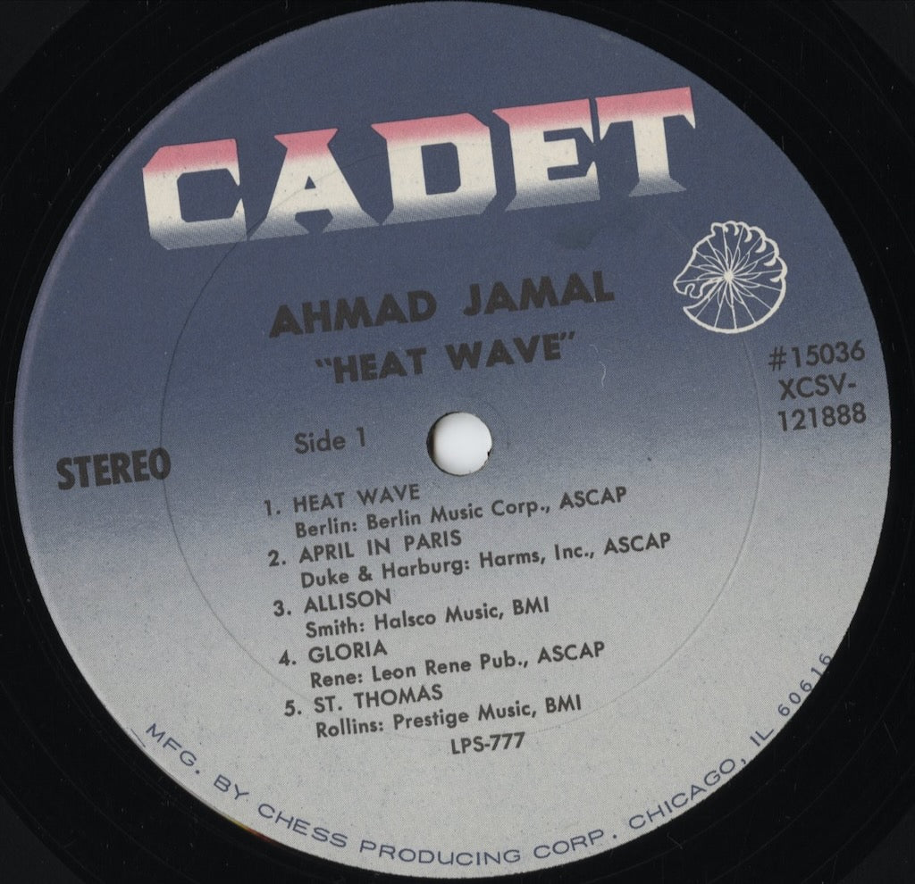 Ahmad Jamal - Heat Wave (LPS-777) LP 1966 US Cadet|中古LP