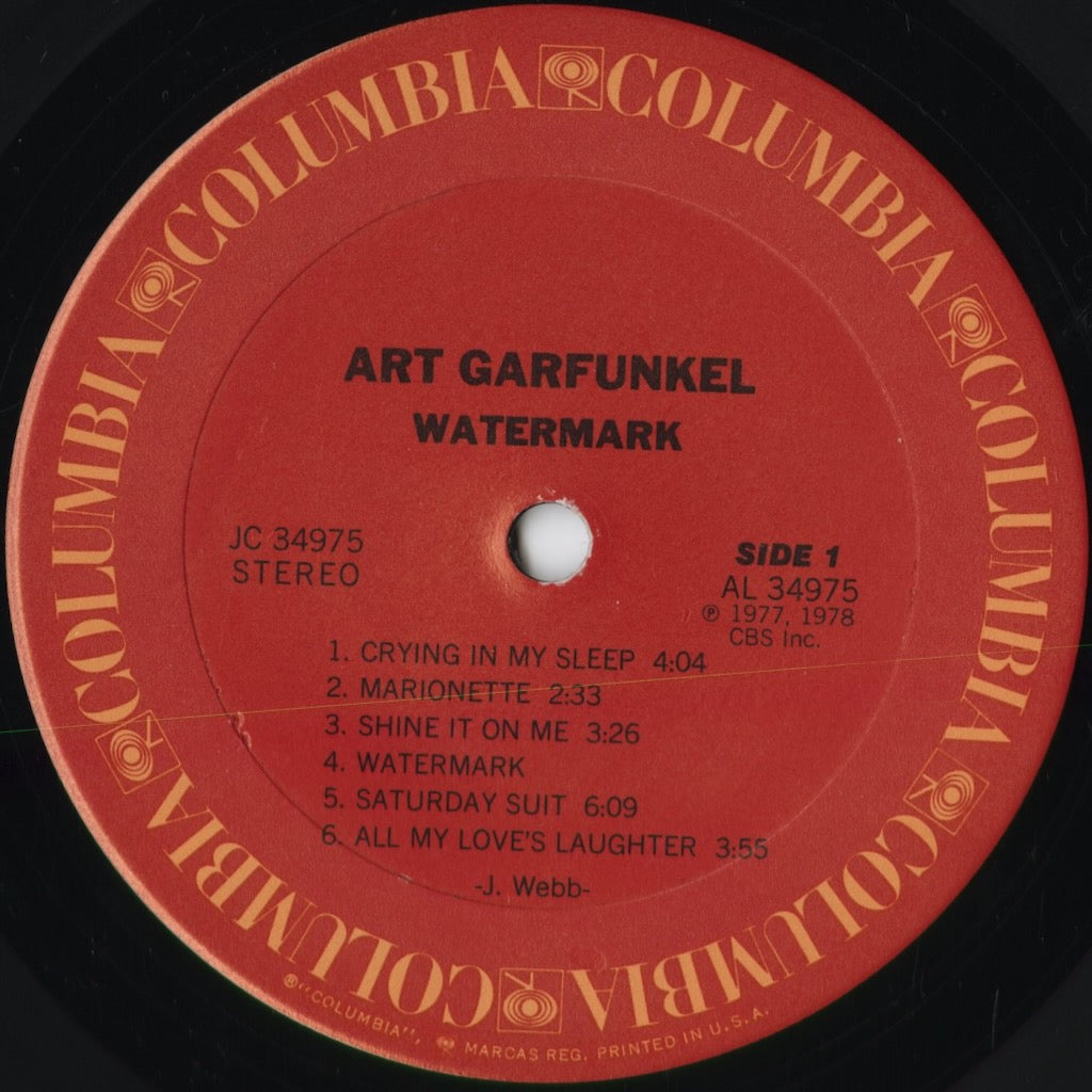 Art Garfunkel - Watermark (JC 34975) 1978 US Columbia|中古LP
