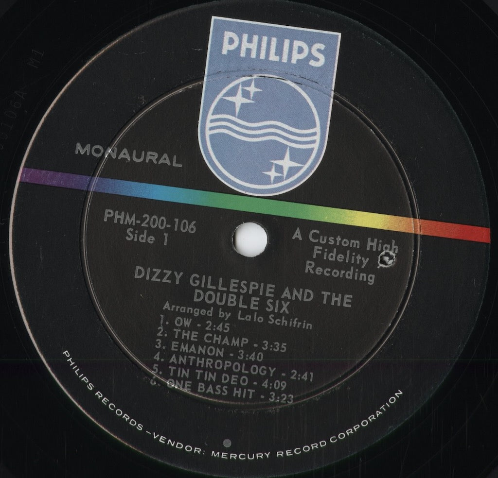 Dizzy Gillespie & The Double Six Of Paris - S.T. (PHM 200-106) 1963 US Philips|中古LP