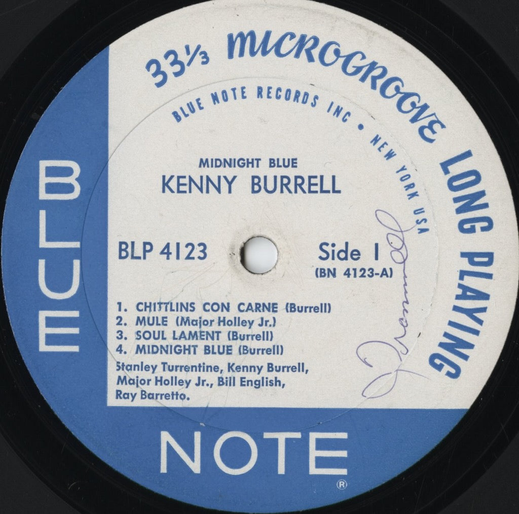 Kenny Burrell - Midnight Blue (BLP 4123) 1963 US Blue Note|中古LP