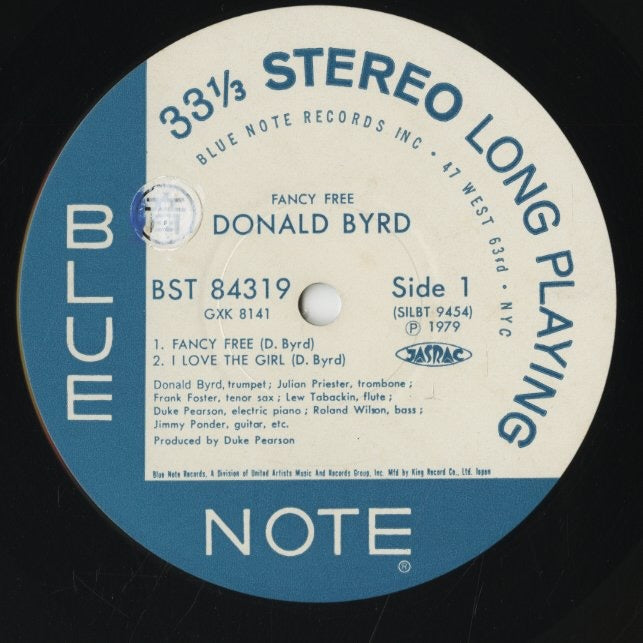 Donald Byrd / ドナルド・バード / Fancy Free (GXK 8141)