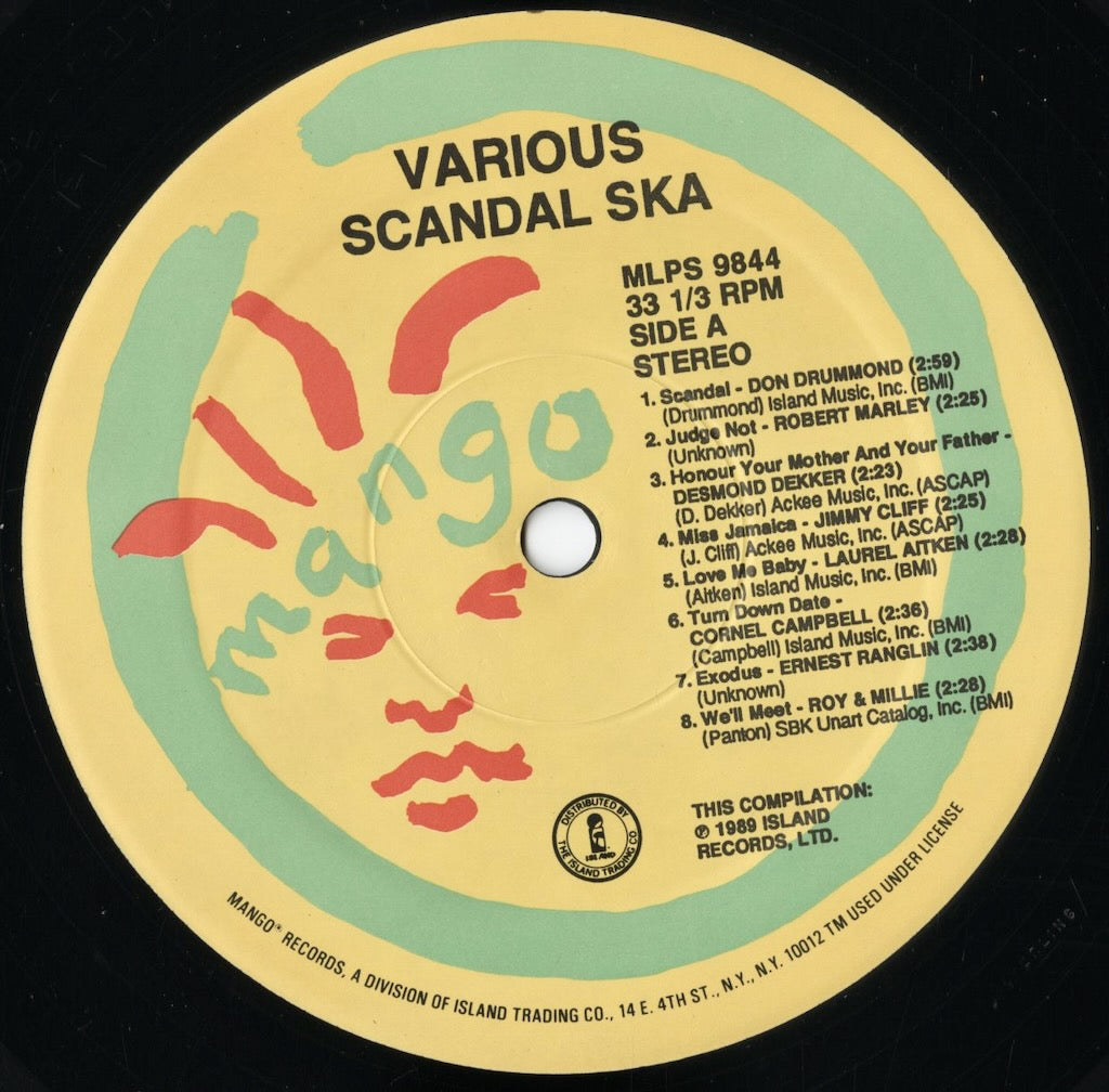 V.A. - Scandal Ska (MILPS 9844) LP 1989 US Mango|中古LP