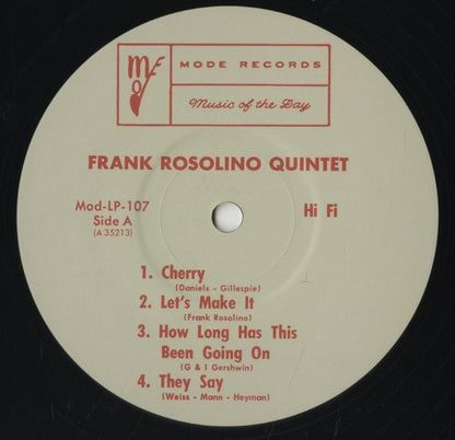 Frank Rosolino / フランク・ロソリーノ / Frank Rosolino Quintet (35213-28)