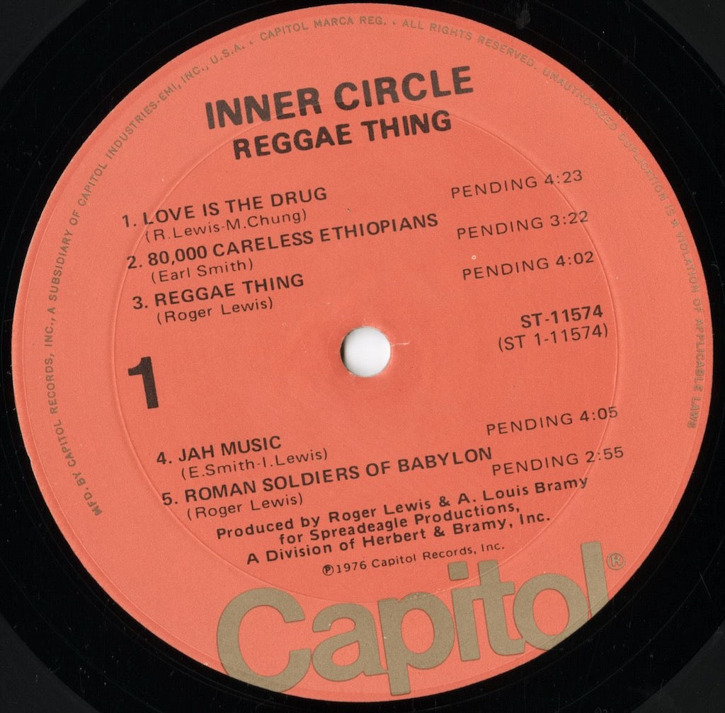 Inner Circle - Reggae Thing (ST-11574) LP 1976 US Capitol|中古LP