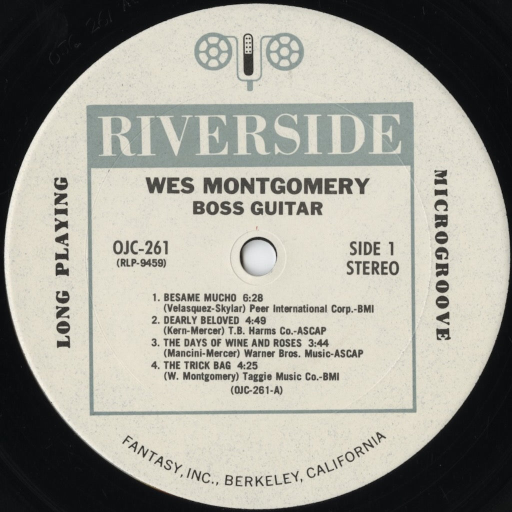 Wes Montgomery - Boss Guitar (OJC-261) 1986 US Riverside / Original Jazz Classics|中古LP