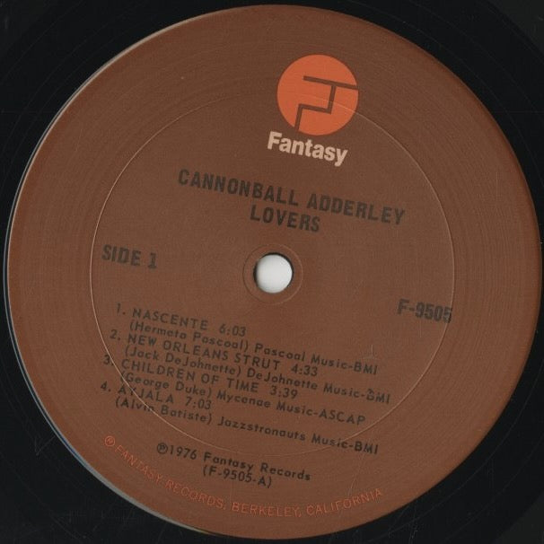 Cannonball Adderley / キャノンボール・アダレイ / Lovers (F-9505)