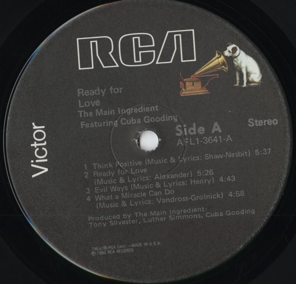 The Main Ingredient - Ready For Love (AFL1-3641) 1980 US RCA|中古LP