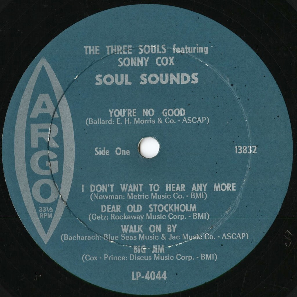 The 3 Souls - Soul Sounds (LP-4044) 1965 US Argo|中古LP