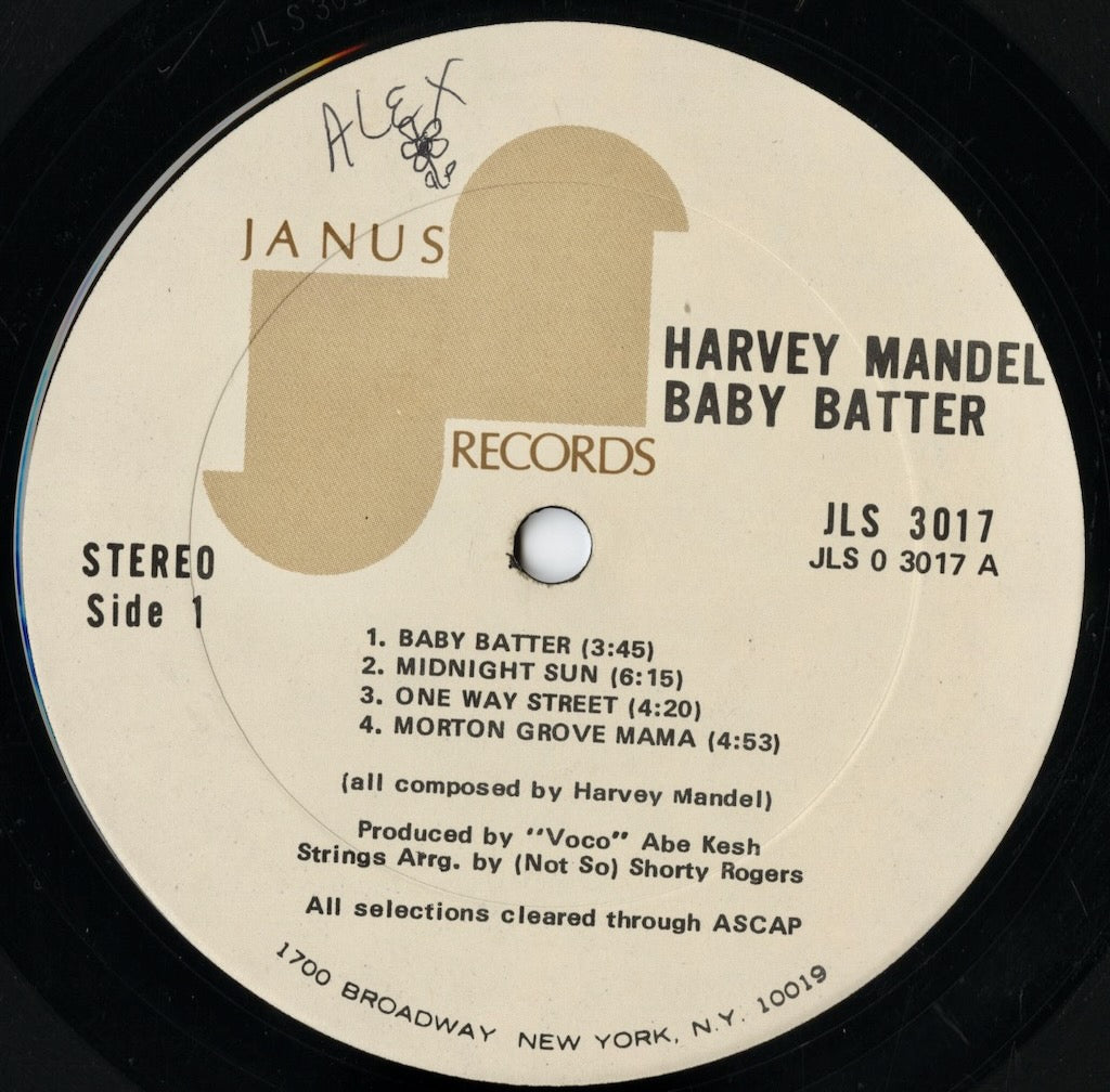 Harvey Mandel / ハーヴェイ・マンデル / Baby Batter(JLS-3017)