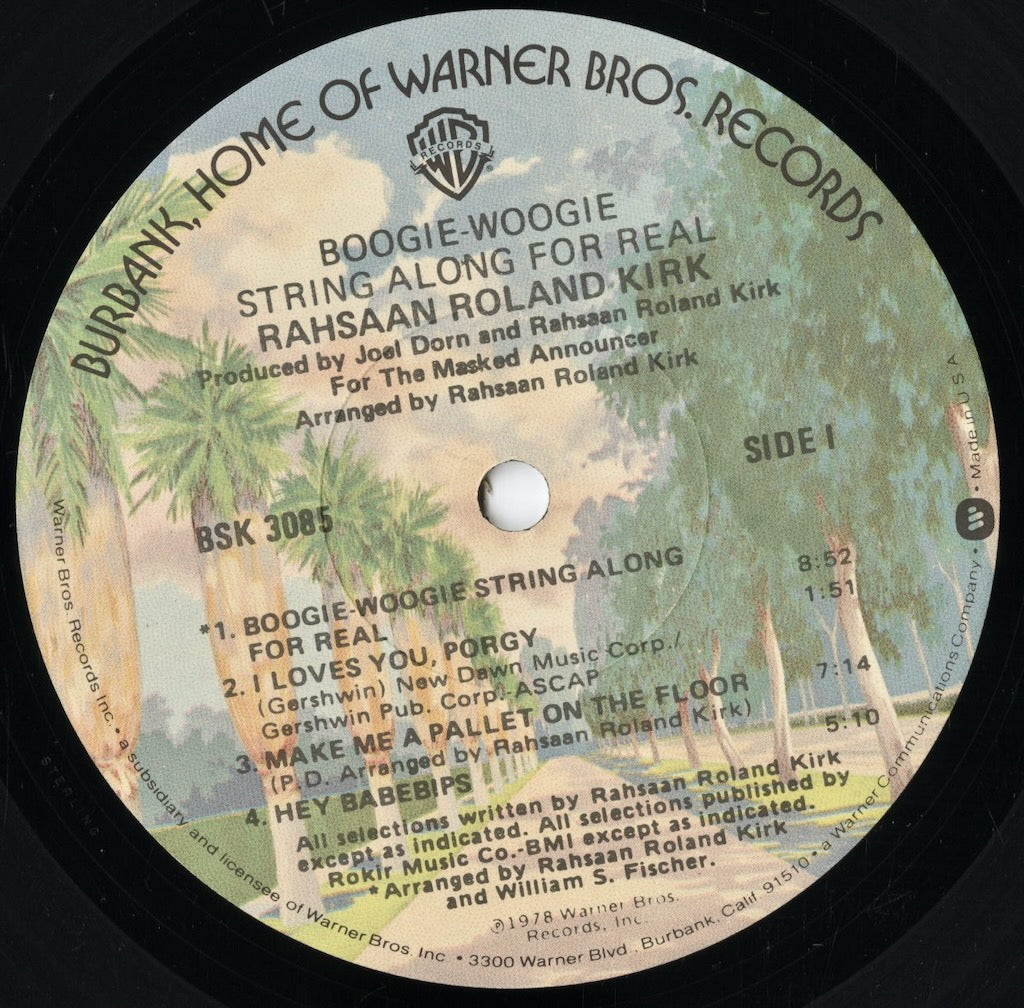 Rahsaan Roland Kirk - Boogie Woogie String Along For Real (BSK 3085) 1978 US Warner Bros|中古LP