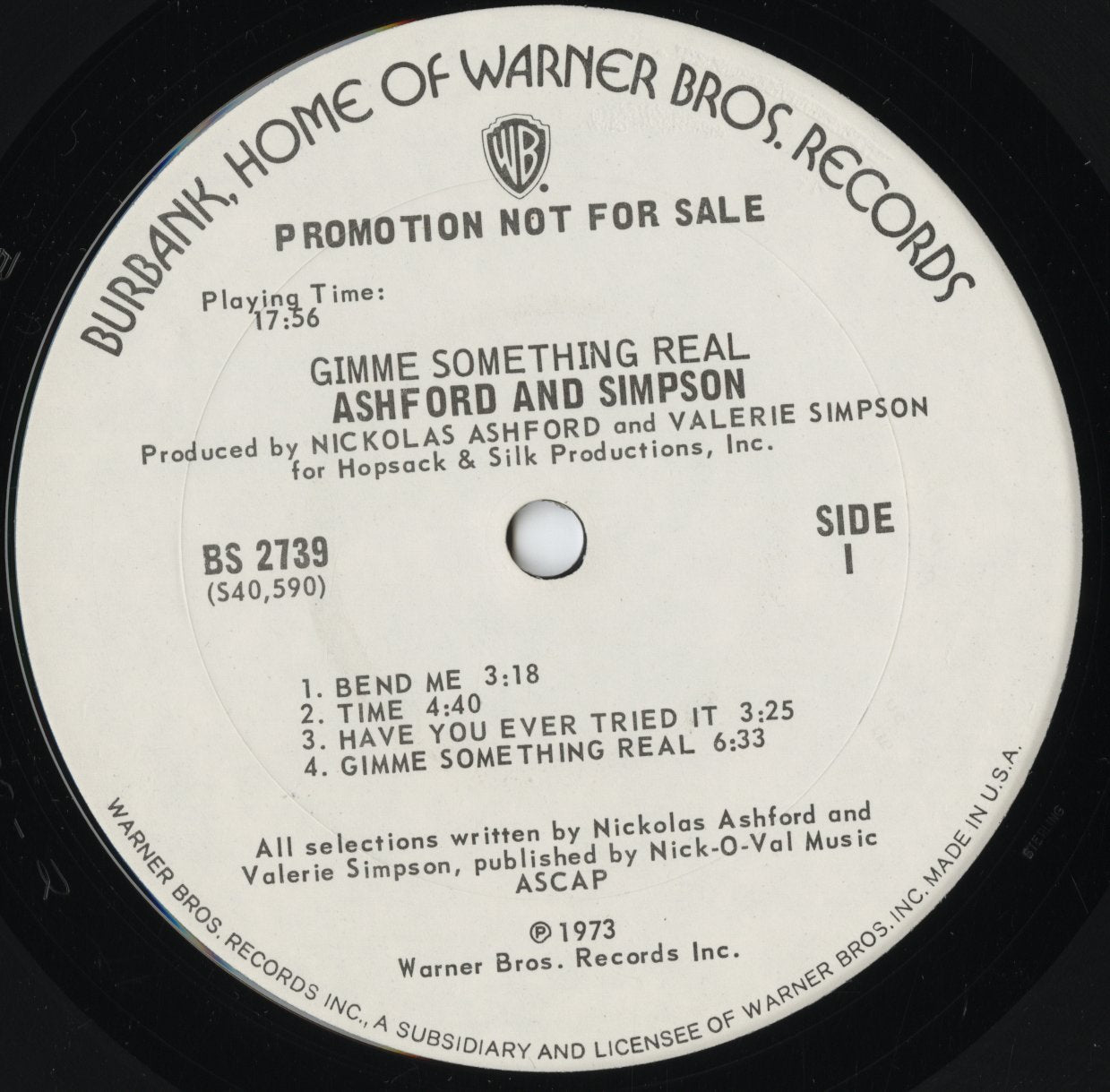 Ashford & Simpson / アシュフォード・アンド・シンプソン / Gimme Something Real (BS 2739)