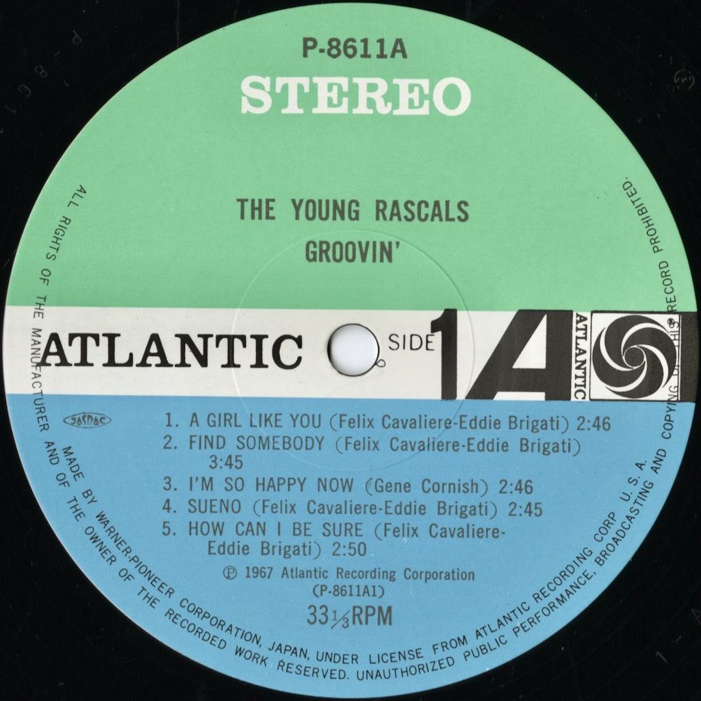 The Young Rascals / ヤング・ラスカルズ / Groovin' (P-8611A) 1981 JPN Pressing