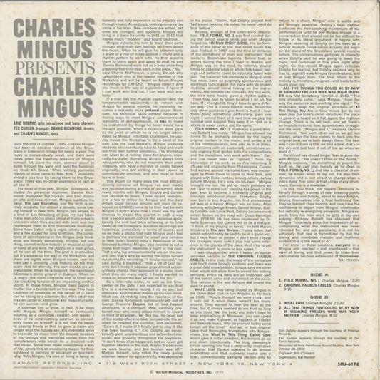 Charles Mingus / チャールズ・ミンガス / Presents Charles Mingus (SMJ-6178)