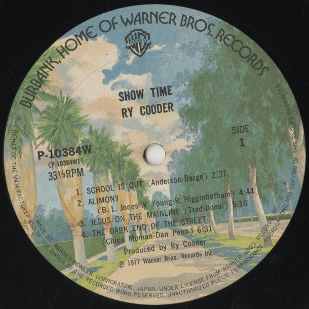 Ry Cooder / ライ・クーダー / Show Time (P-10384W)
