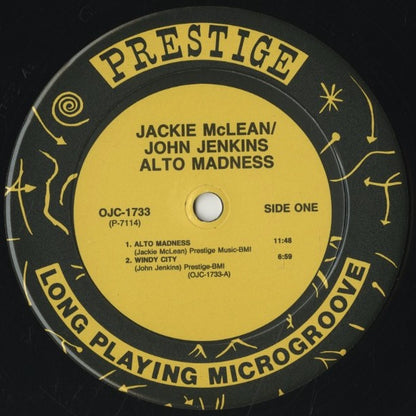 Jackie McLean - John Jenkins / ジャッキー・マクリーン　ジョン・ジェンキンス / Alto Madness (OJC-1733)