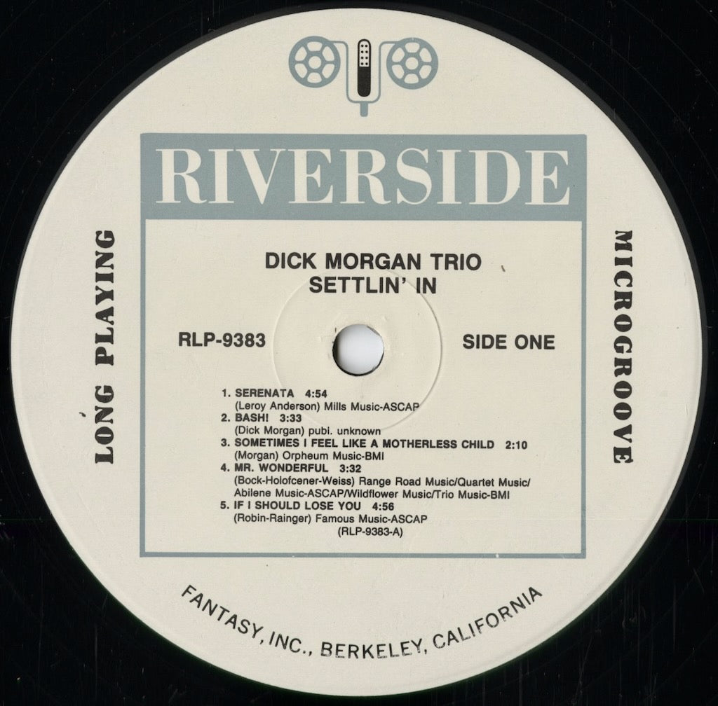 Dick Morgan Trio - Settlin' In (WWLJ-7072) 1992 US Riverside|中古LP