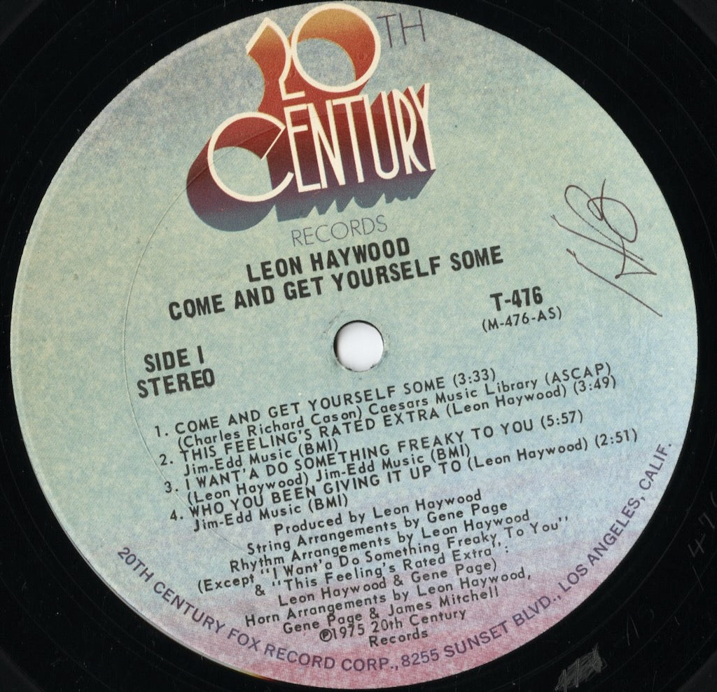 Leon Haywood - Come And Get Yourself Some (T-476) LP 1975 US 20th Century|中古LP