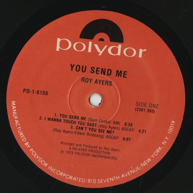 Roy Ayers / ロイ・エアーズ / You Send Me (PD-1-6159)