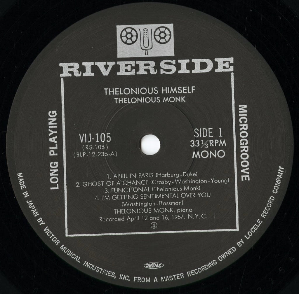 Thelonious Monk - Thelonious Himself (VIJ-105) LP 1984 JPN Riverside / Victor|中古LP