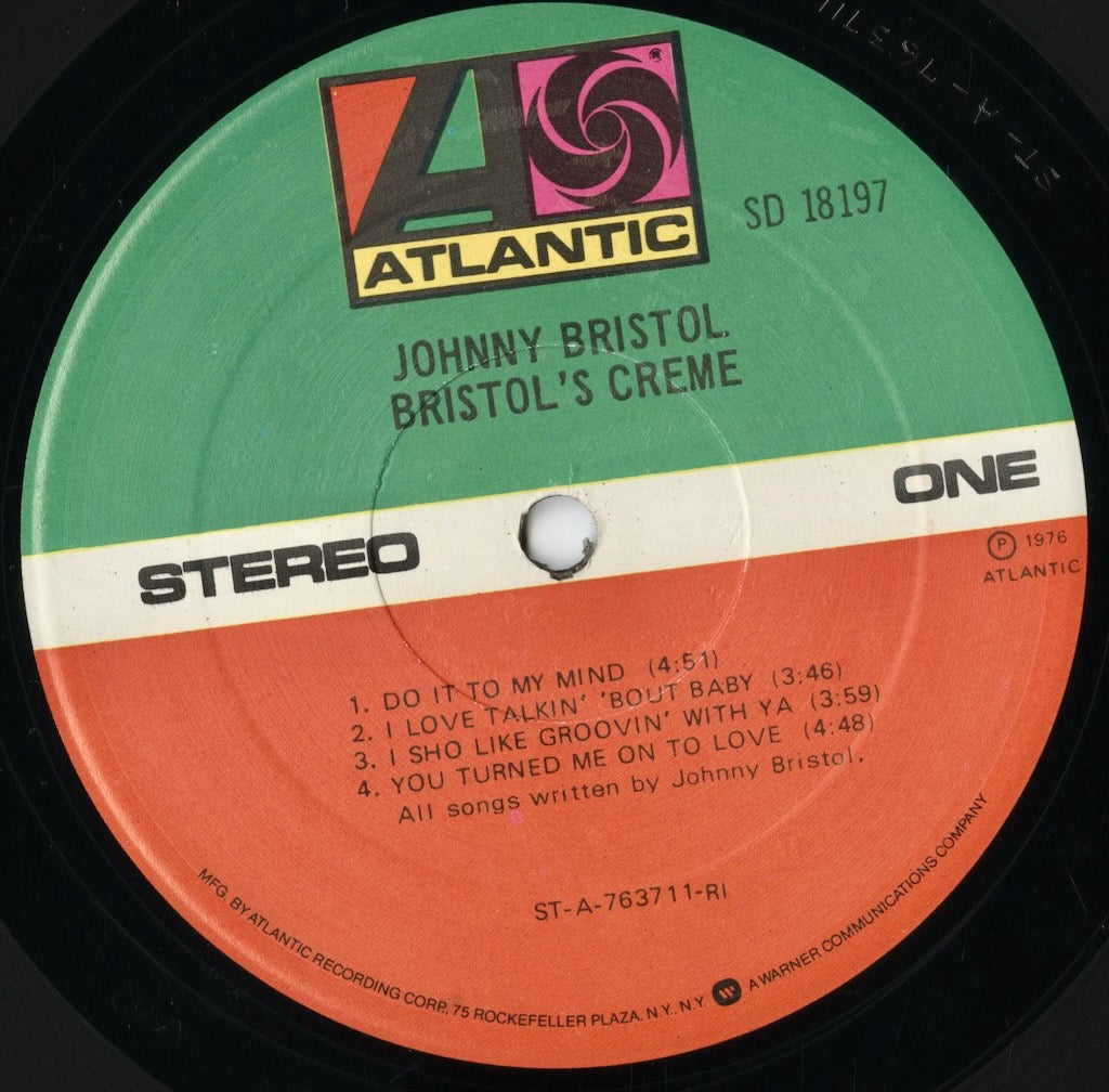 Johnny Bristol – Bristol's Creme (SD 18197) LP 1976 US Atlantic|中古LP