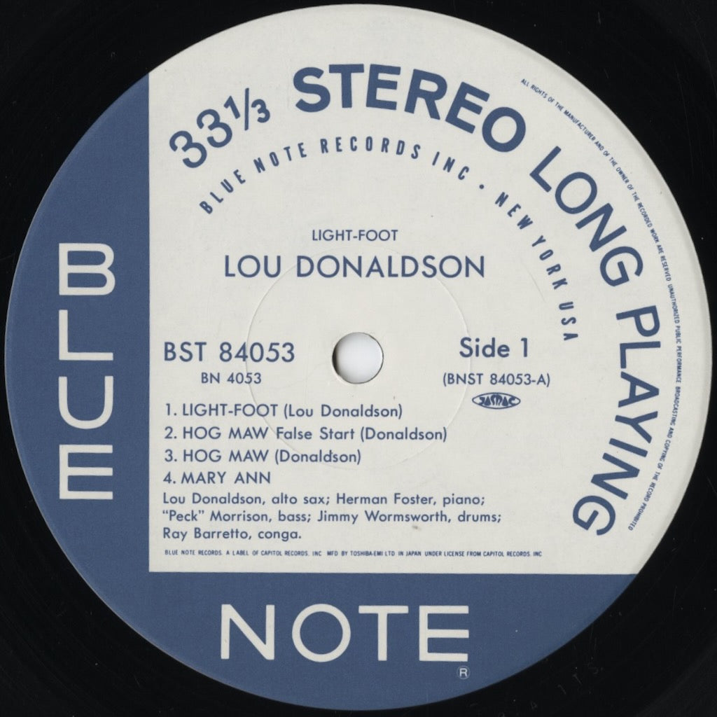 Lou Donaldson - Light-Foot (BN 4053) 1990 JPN Blue Note / 東芝EMI|中古LP
