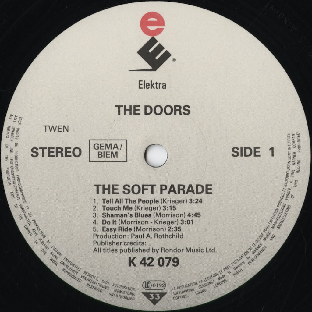 The Doors - The Soft Parade (K 42 079) 1991 GER Elektra|中古LP