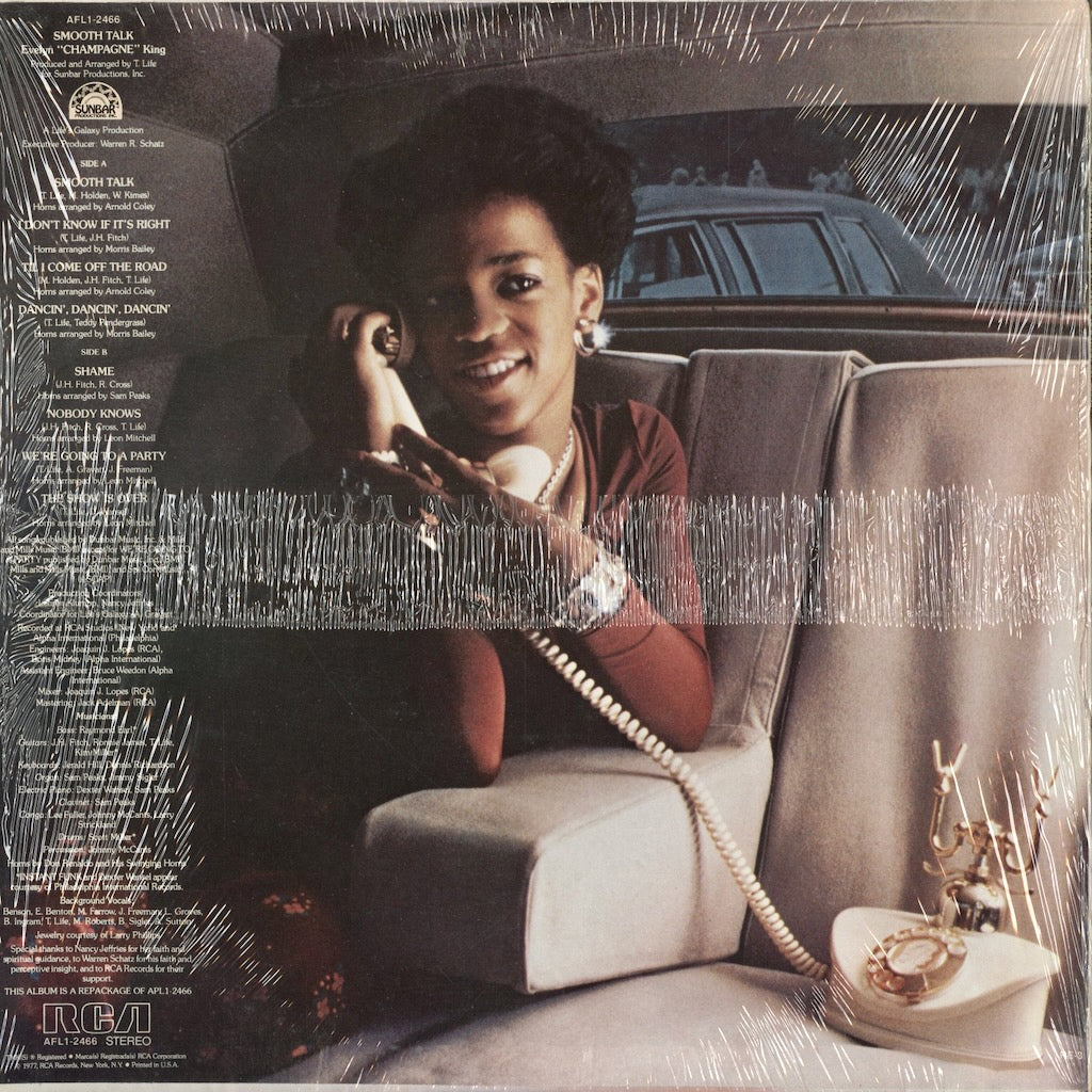 Evelyn Champagne King - Smooth Talk (APL1-2466) LP 1970's US RCA|中古LP 未開封シールド