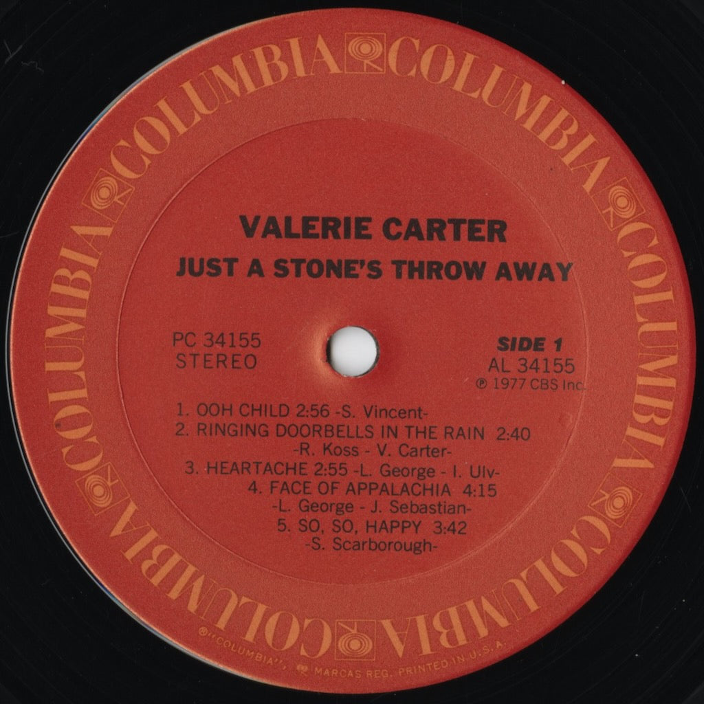 Valerie Carter / ヴァレリー・カーター / Just A Stone's Throw Away (PC 34155)