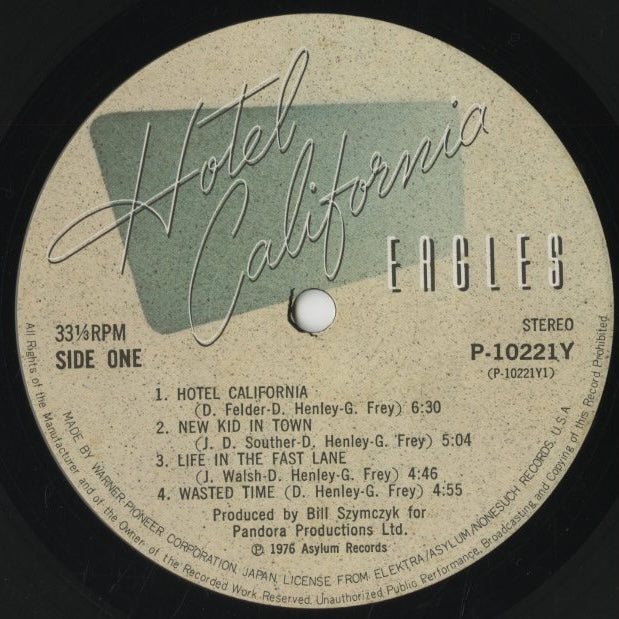 Eagles / イーグルス / Hotel California (P-10221Y)