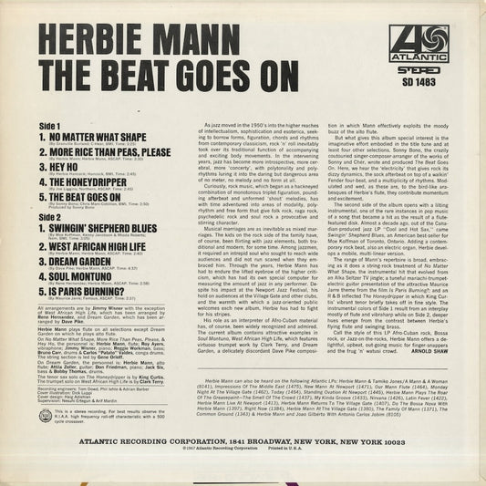 Herbie Mann / ハービー・マン / The Beat Goes On (SD 1483)