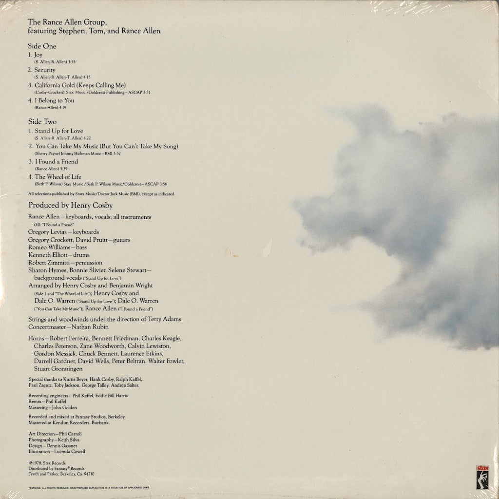 Rance Allen / ランス・アレン / Straight From The Heart (STX-4109) シールド未開封