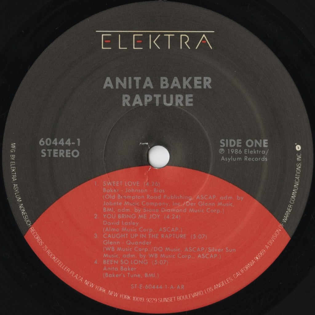Anita Baker - Rapture (60444-1) LP 1987 US Elektra
