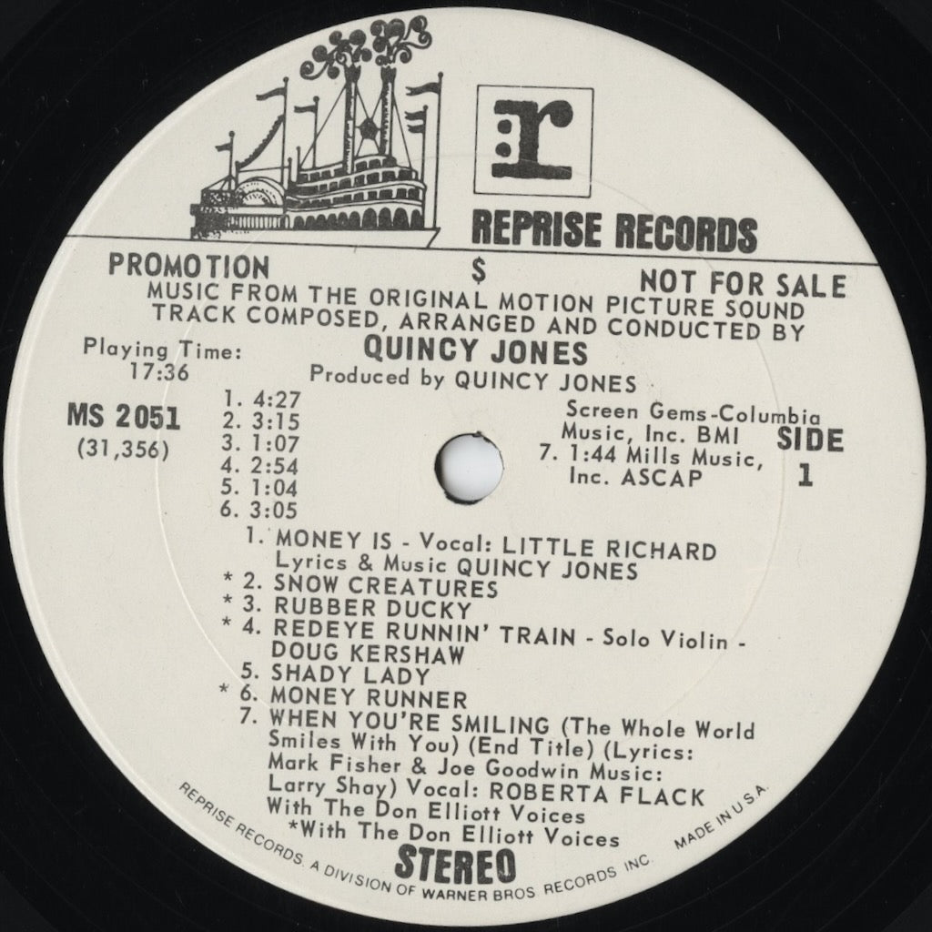Quincy Jones – $ Dollar - OST (MS 2051) LP 1972 US Reprise | 中古LP