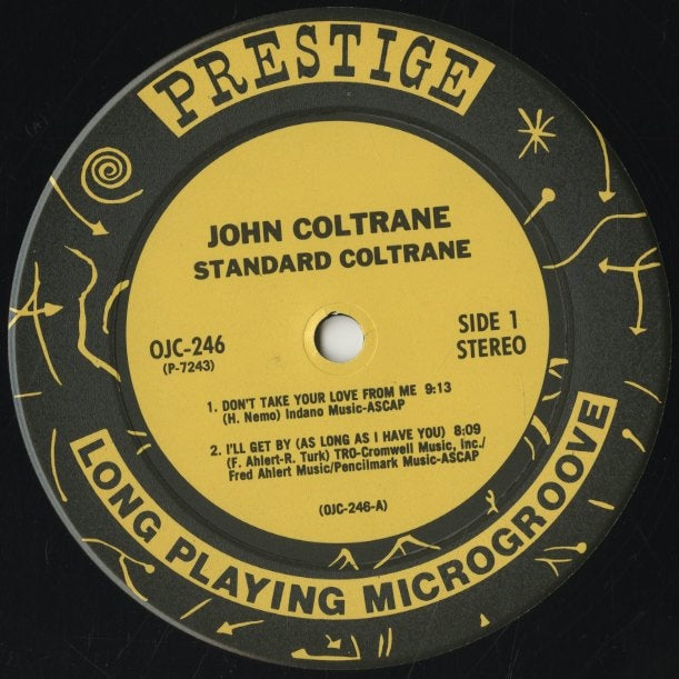 John Coltrane / ジョン・コルトレーン / Standard Coltrane (OJC-246)