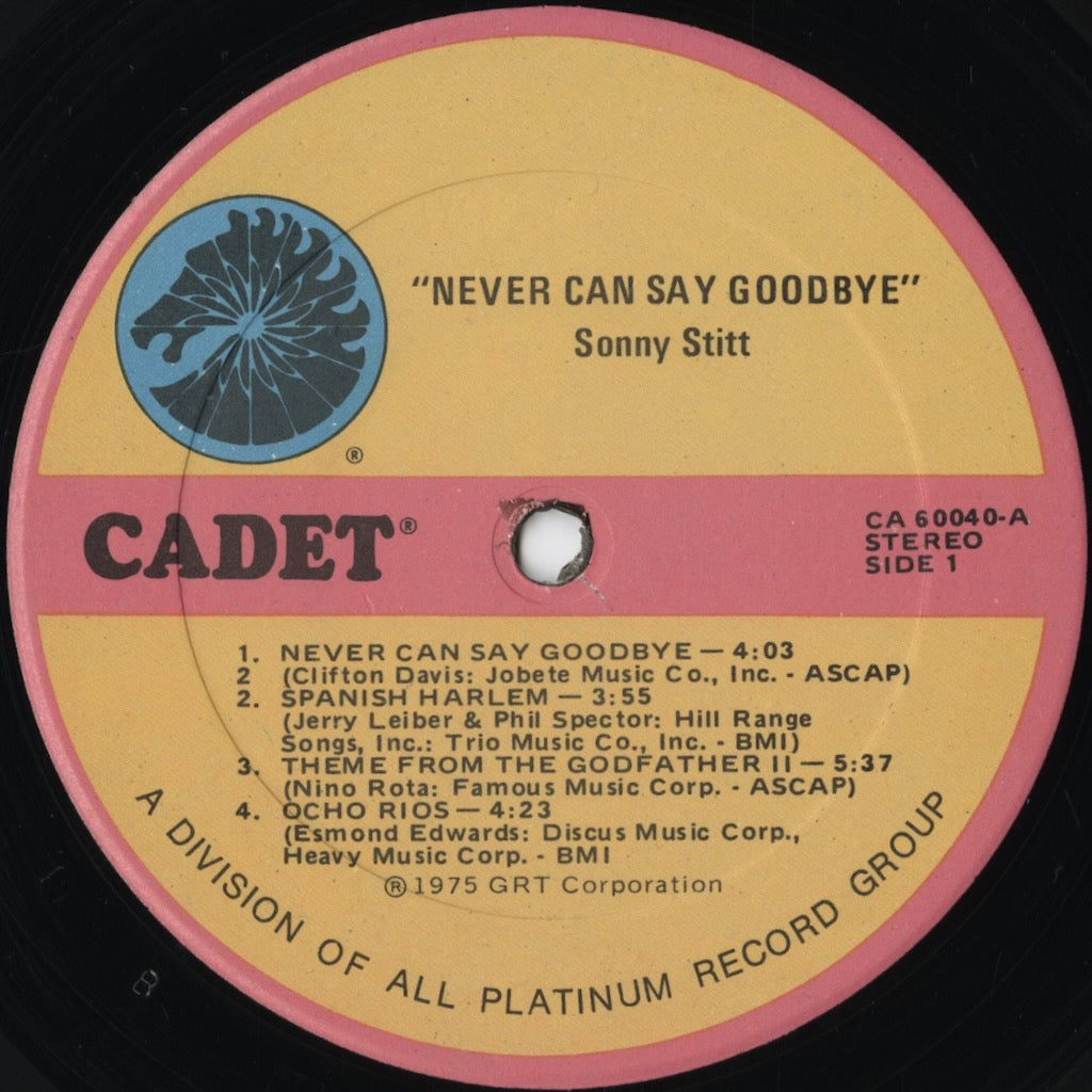Sonny Stitt – Never Can Say Goodbye (CA 60040) LP 1976 US Cadet | 中古LP