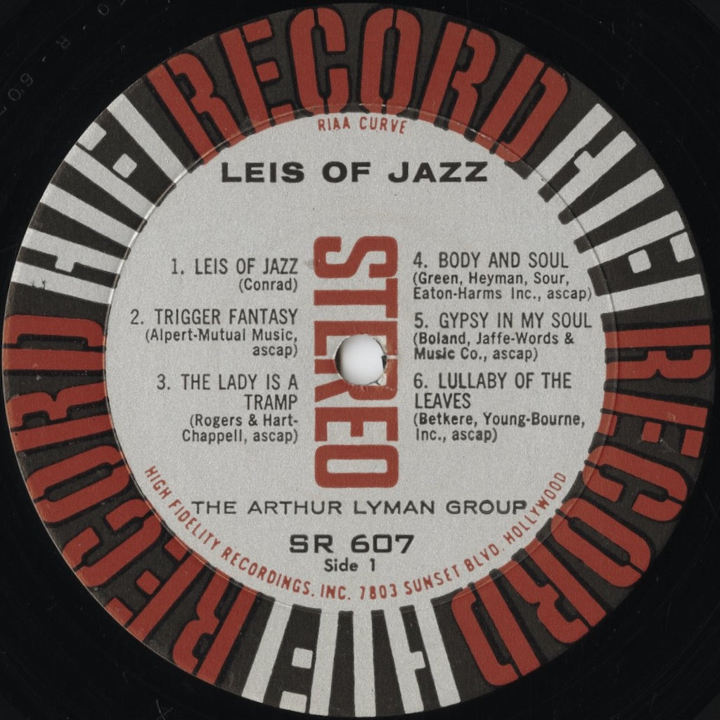 Arthur Lyman – Leis Of Jazz (SR 607) LP 1958 US HiFi Record | 中古LP