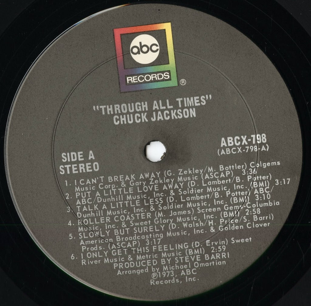 Chuck Jackson - Through All Times (ABCX-798) 1973 US ABC Records|中古LP