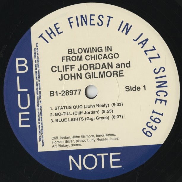 Cliff Jordan / John Gilmore / クリフ・ジョーダン ジョン・ギルモア / Blowing In From Chicago (B1-28977)