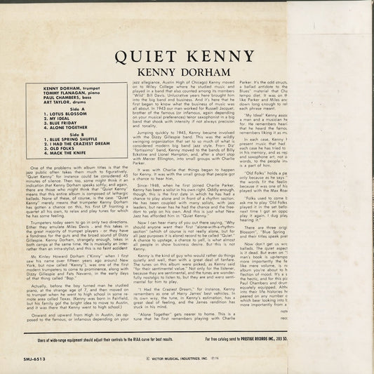Kenny Dorham - Quiet Kenny (SMJ-6513) 1976 JPN Prestige|中古LP