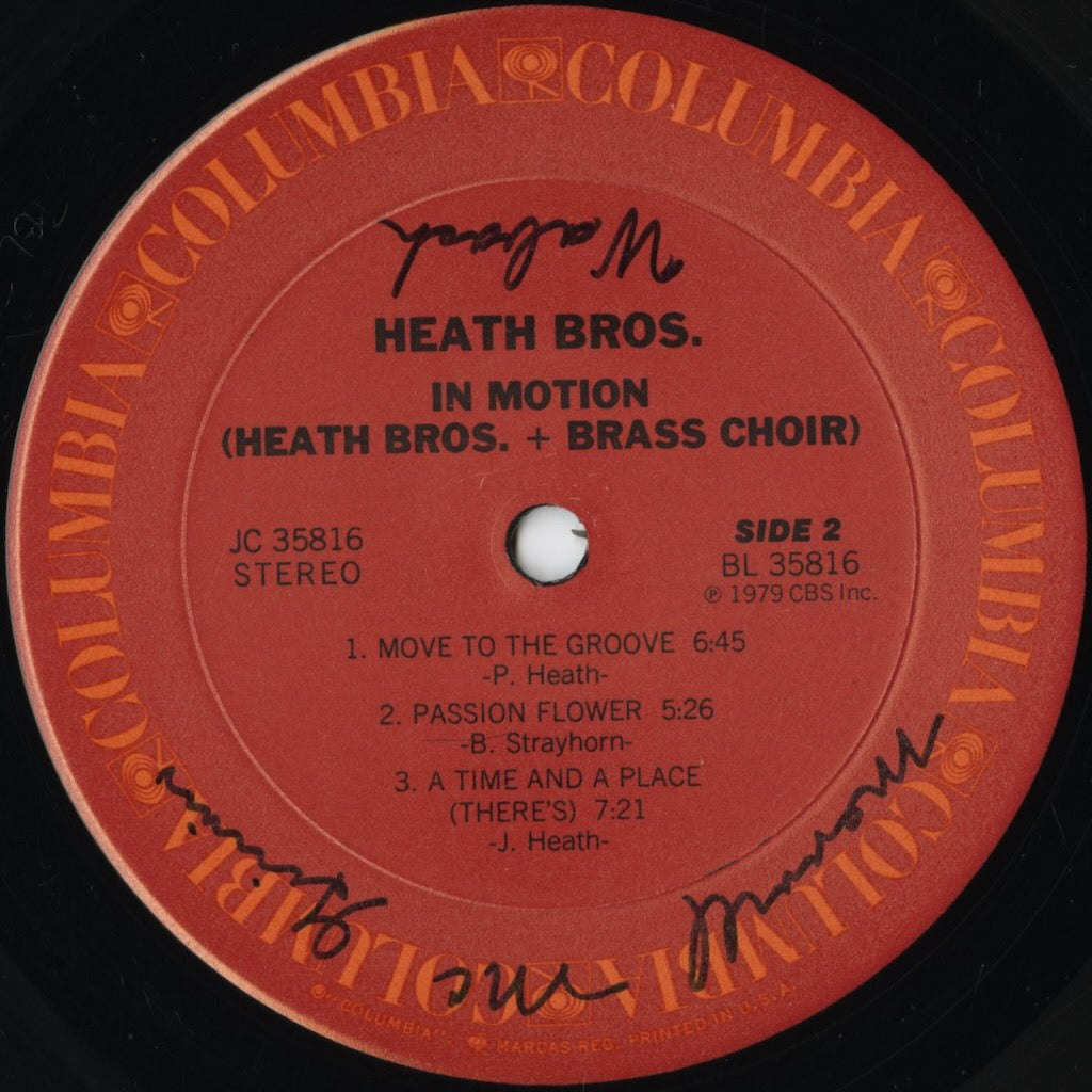 Heath Brothers – In Motion (JC 35816) LP 1979 US Columbia | 中古LP