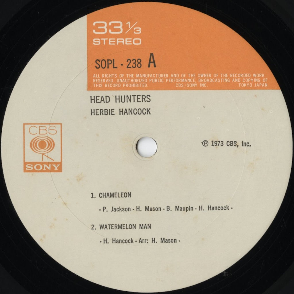 Herbie Hancock - Head Hunters (SOPL-238) LP 1973 JPN CBS/Sony|中古LP