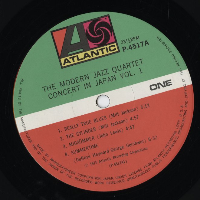 The Modern Jazz Quartet / Concert In Japan Vol.1 (P-4517A)