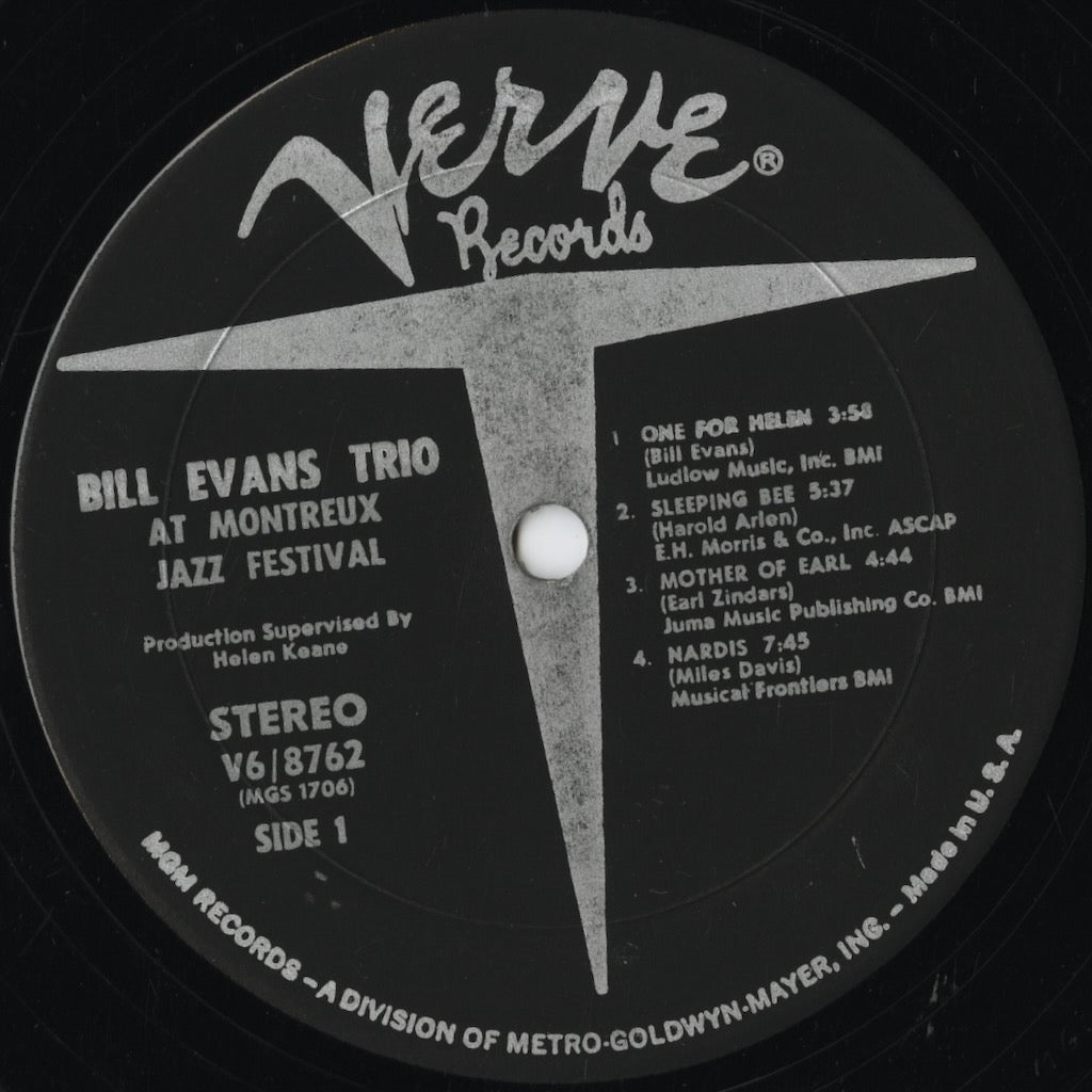 Bill Evans – At The Montreux Jazz Festival (V6-8762) LP 1968 US Verve | 中古LP
