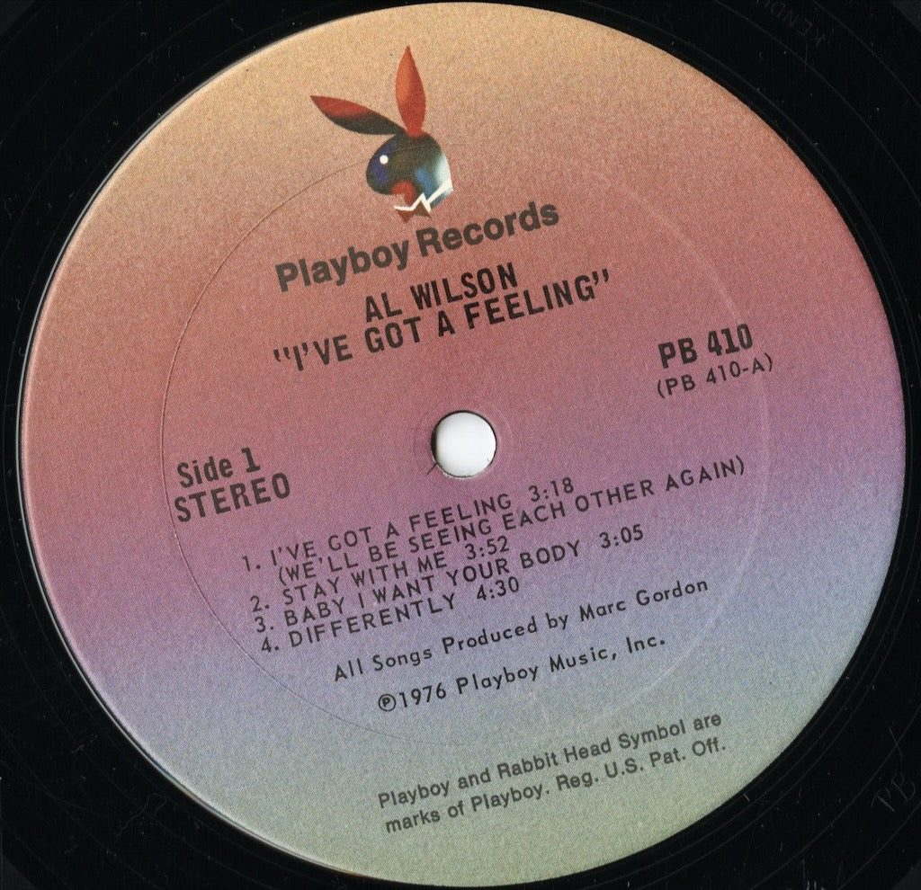 Al Wilson - I've Got A Feeling (PB 410) LP 1976 US Playboy|中古LP