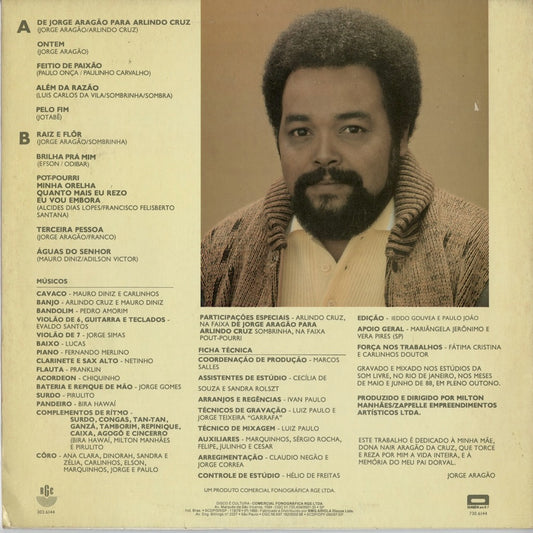 Jorge Aragão - Raiz E Flor (303.6144) 1988 BRA RGE|中古LP
