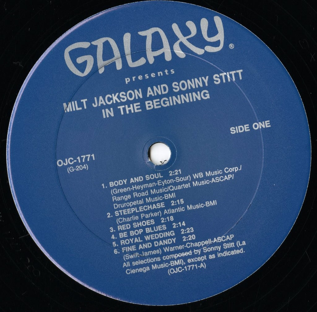 Milt Jackson & Sonny Stitt / ミルト・ジャクソン&ソニー・スティット / In The Beginning (OJC-1771)