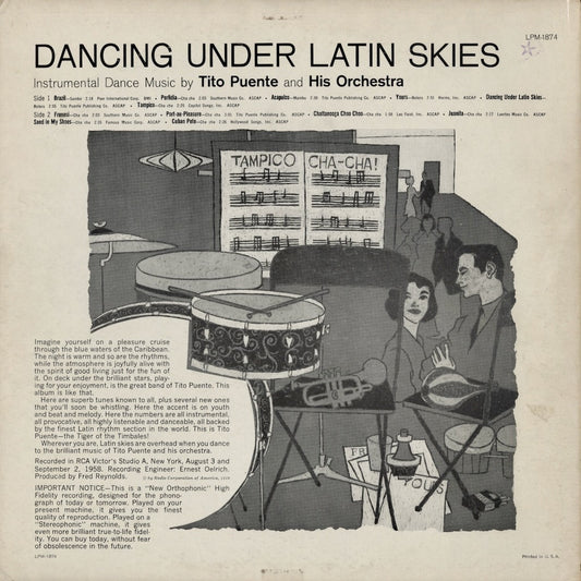 Tito Puente - Dancing Under The Latin Skies (LPM-1874) LP 1959 US RCA MONO|中古LP